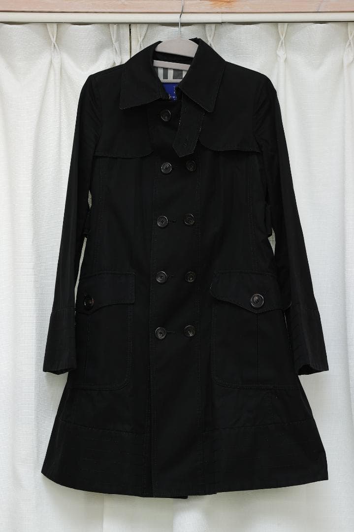 ※Domino！ BURBERRY 38サイズ Aライントレンチコート 黒
