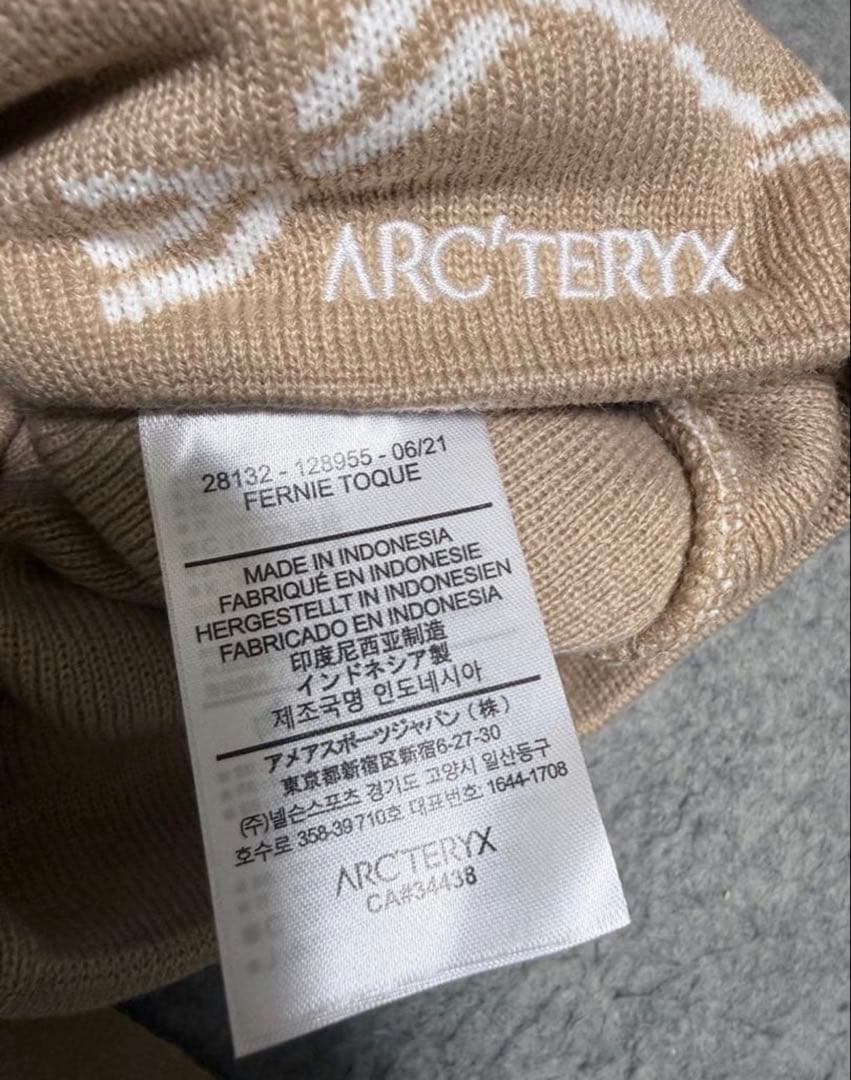 ARC'TERYX FERNIE TOQUE ベージュ ニット帽
