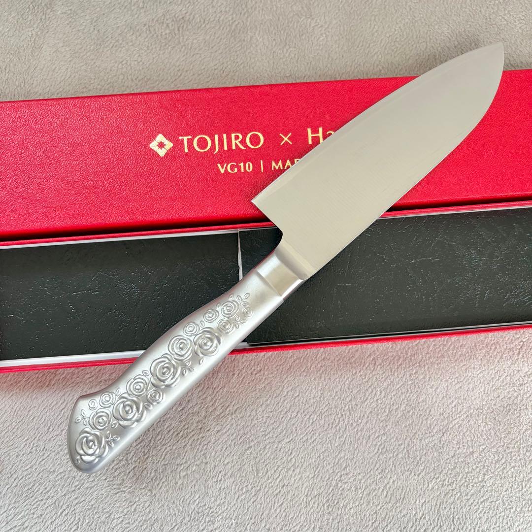 浜田ママプロデュース 使いやすい刀身の包丁 藤次郎 ロゼ 14.5cm 三徳包丁