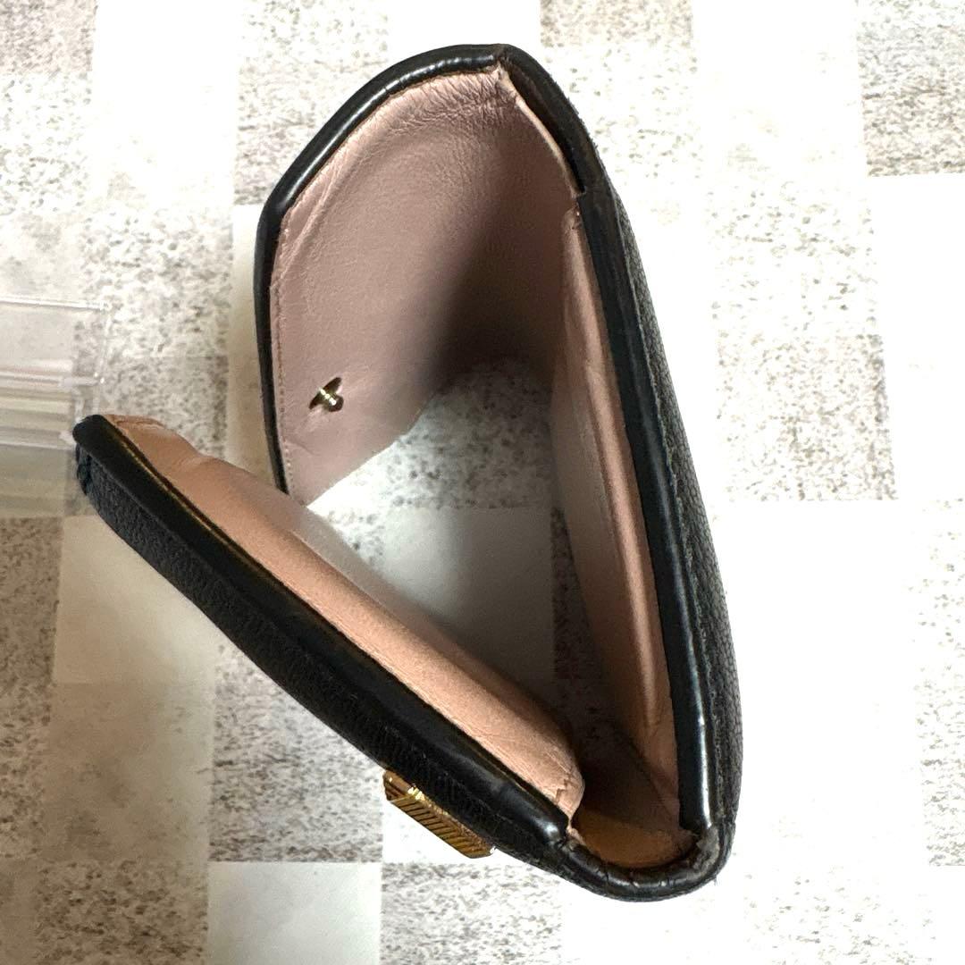 【週末限定セール】ティファニー Tロゴ 三つ折り財布 レザー ブラック