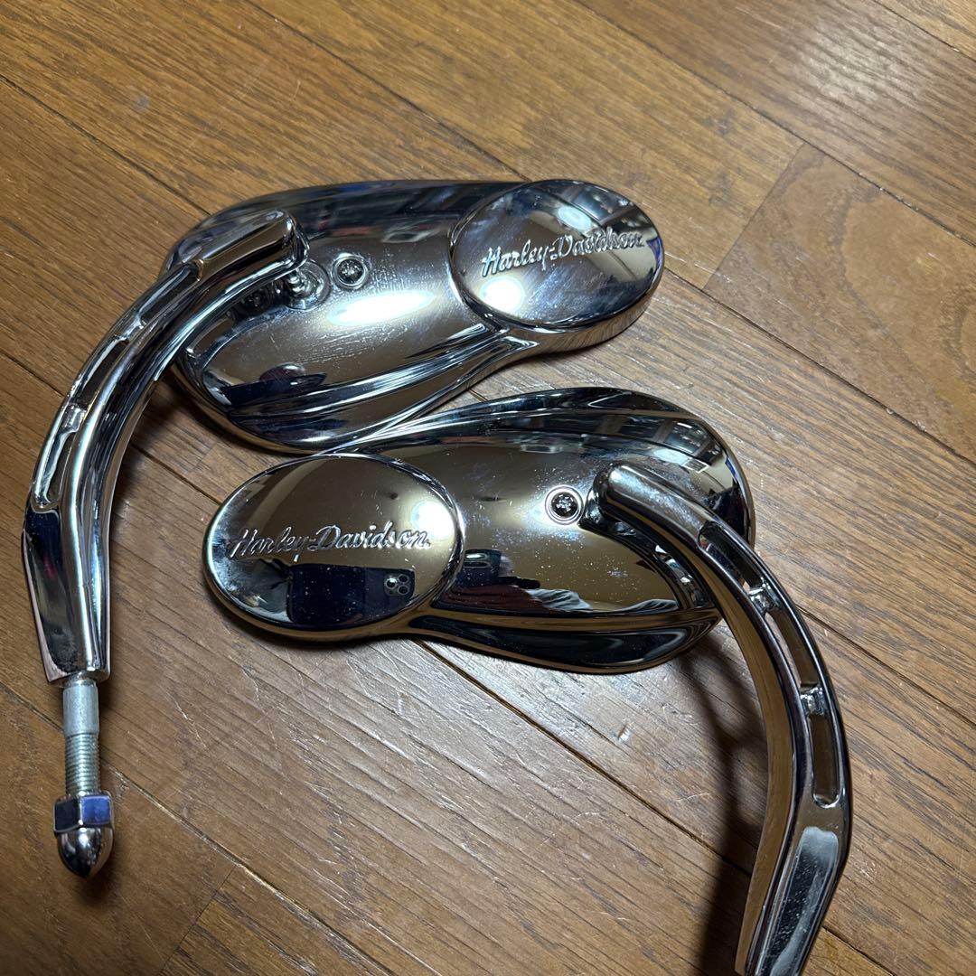 ハーレーダビットソンクロムバイクミラー 2個セット