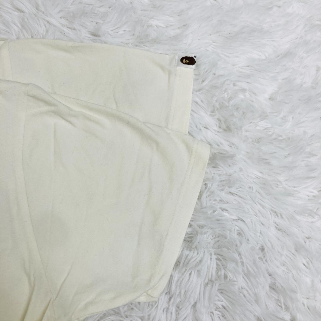 A BATHING APE Tシャツ デカロゴ ホワイト M アベイシングエイプ
