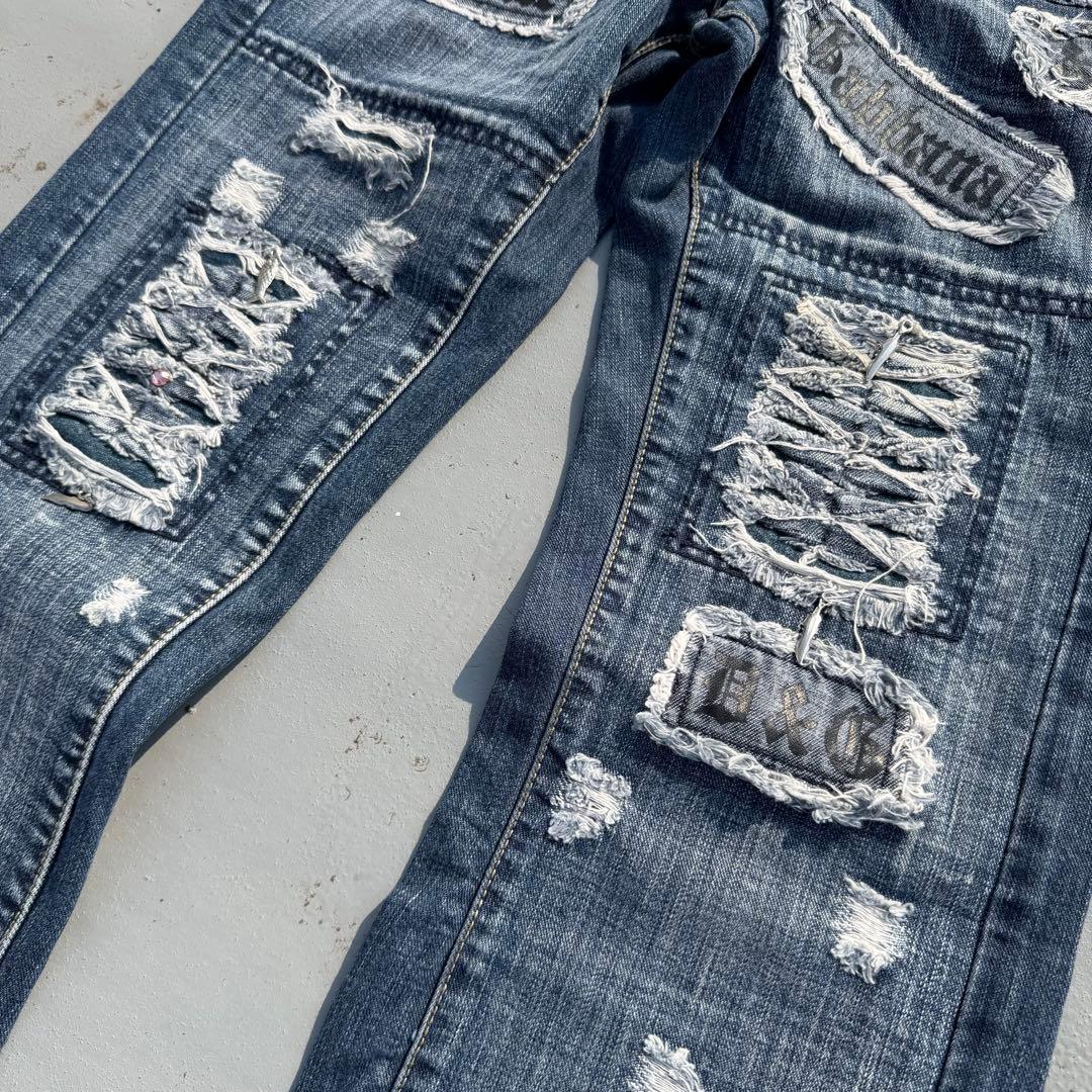[レア] 00s Dolce & Gabbana y2k ダメージデニムジーンズ