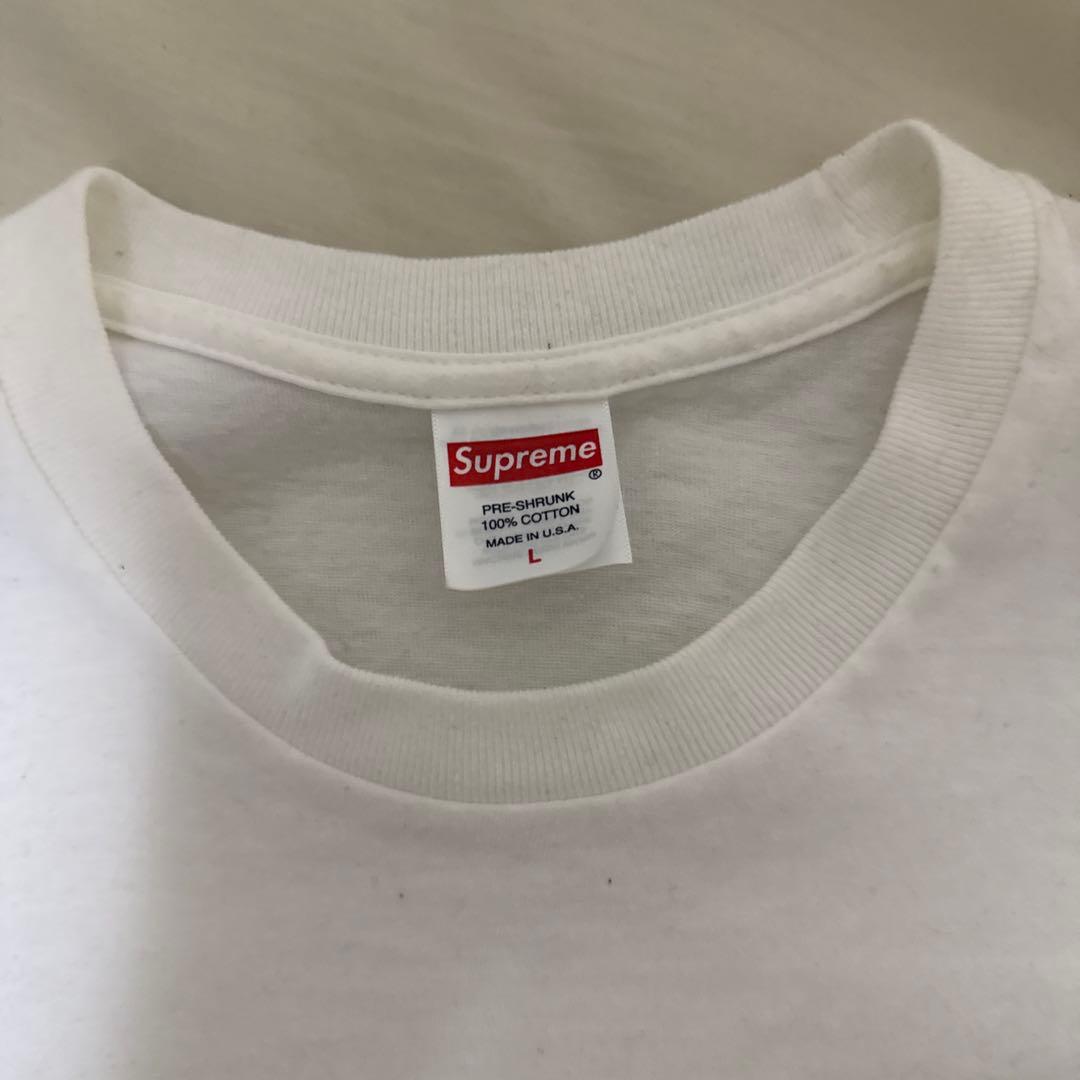 Supreme ホワイト Tシャツ Lサイズ 写真プリント