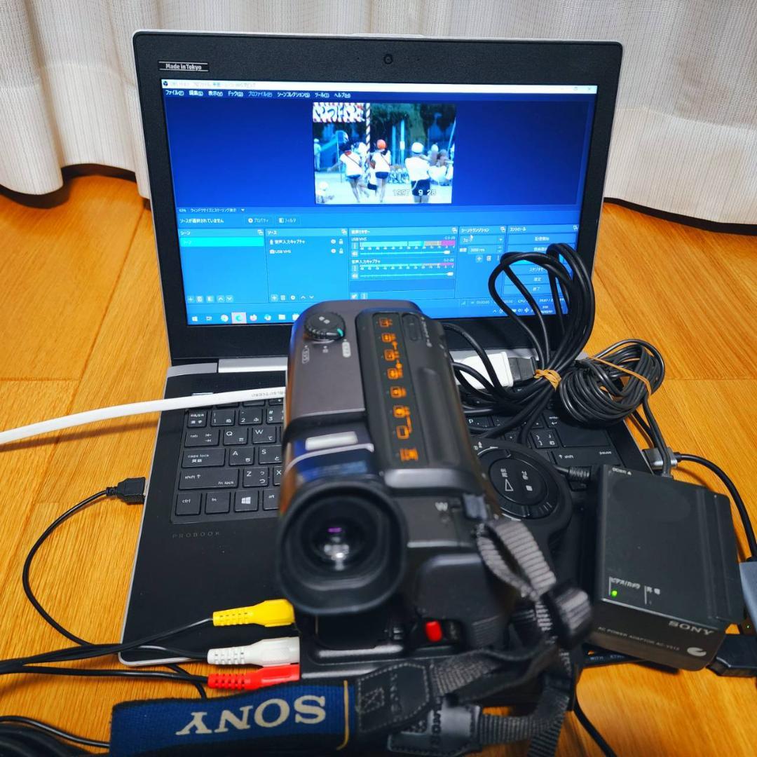 【動作確認済】高画質 SONY Hi8 8ミリ ビデオカメラ クレードルセット
