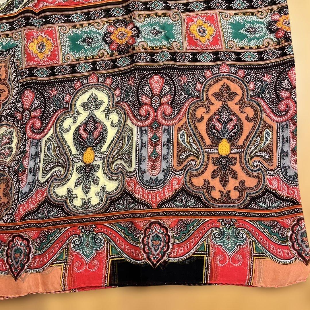 エトロ　ETRO ペイズリー柄　ショール　スカーフ　ストール　シルク100%