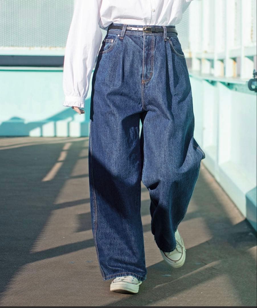 PAR ICI デニムタックパンツ