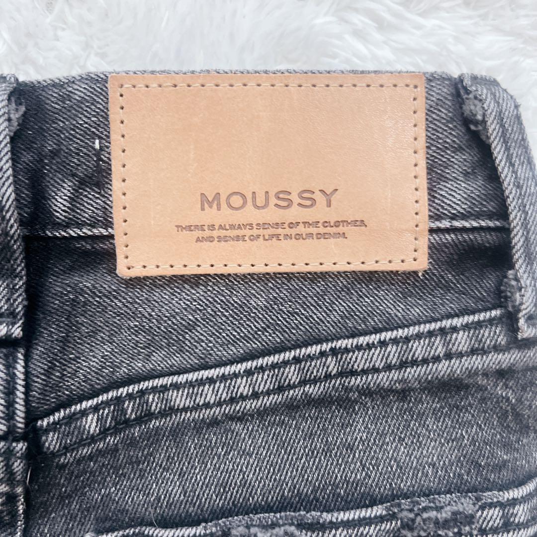 moussy BLACK FLARE フレア デニム ストレッチ 22