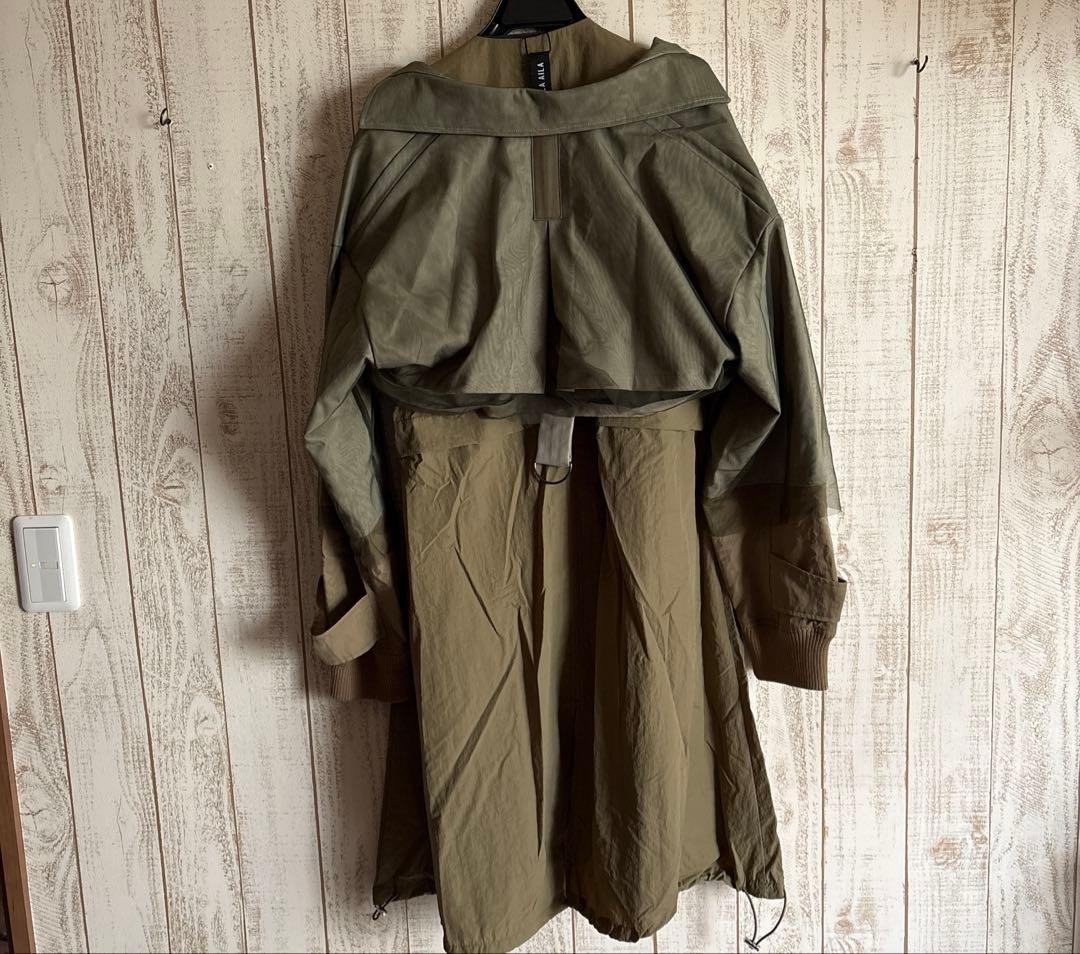 新品　AULA AILA 定価¥3万8500円　3WAYトレンチコート