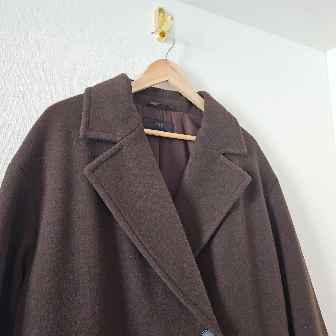 【新品同様】ZARA ソフトオーバーサイズコート Lサイズ