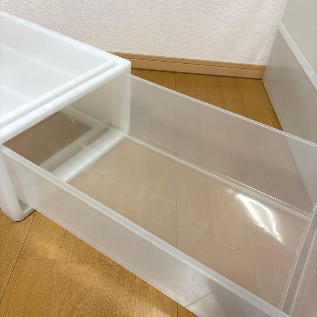 【直接取引き】大型収納ケース計8個セット　引き出し衣装ケースロング