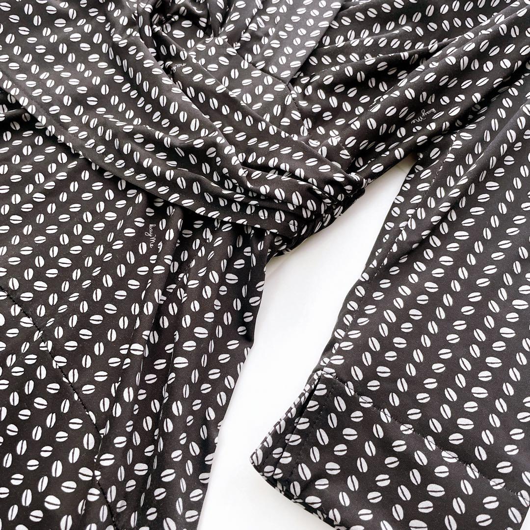 美品✨kayme ケイミー ブラックビーンズカシュクールワンピース 洗える 7