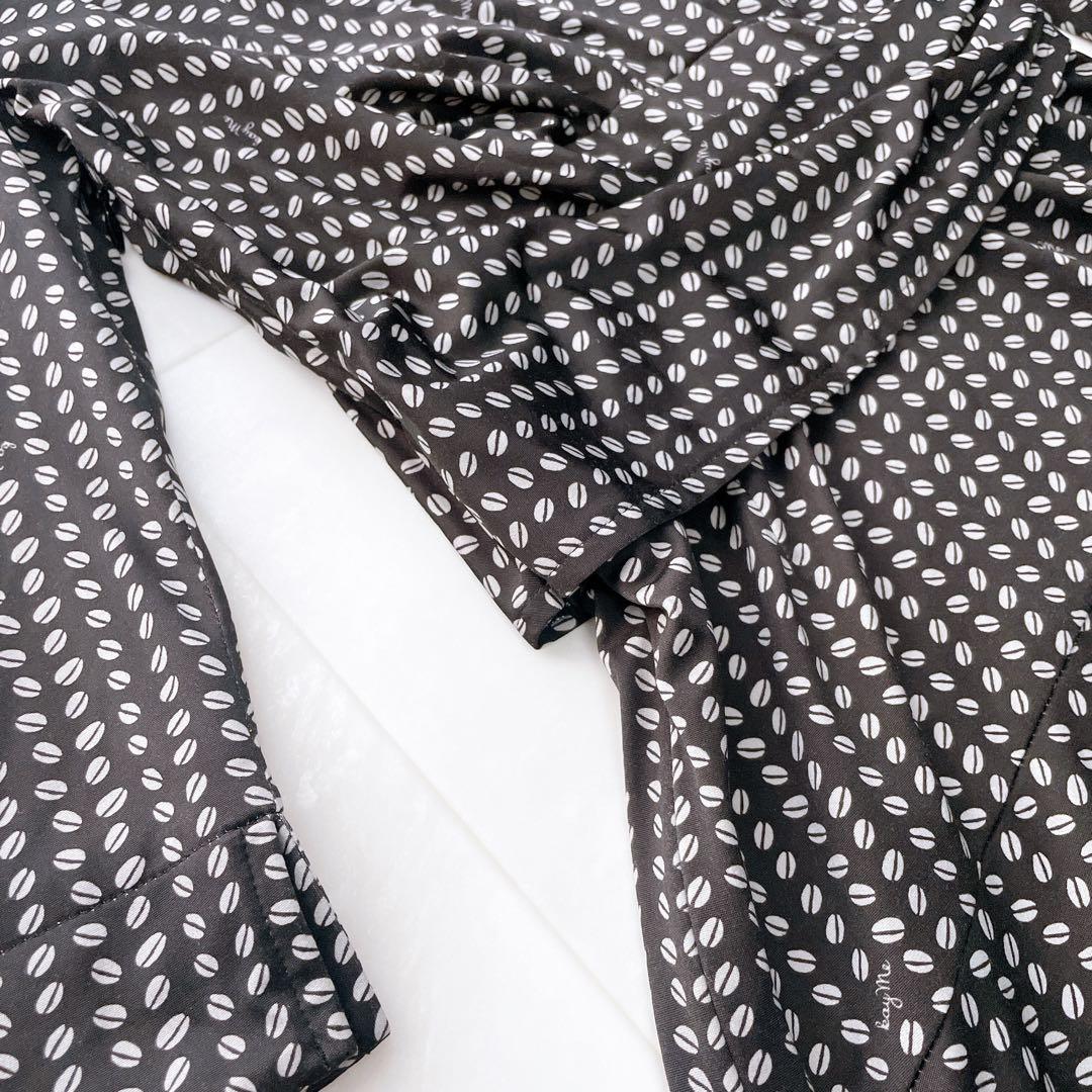 美品✨kayme ケイミー ブラックビーンズカシュクールワンピース 洗える 7