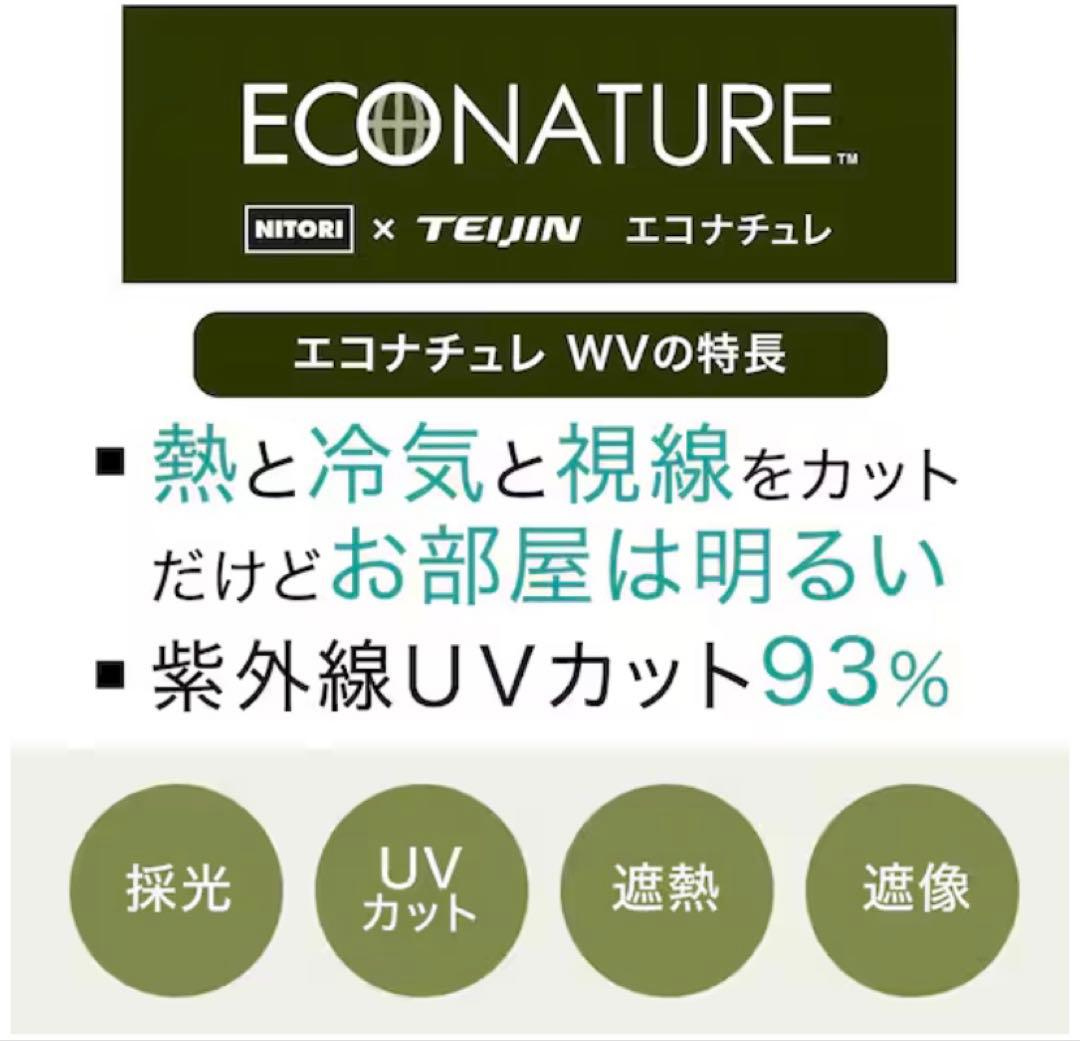 ECONATURE レースカーテン 130×183×2