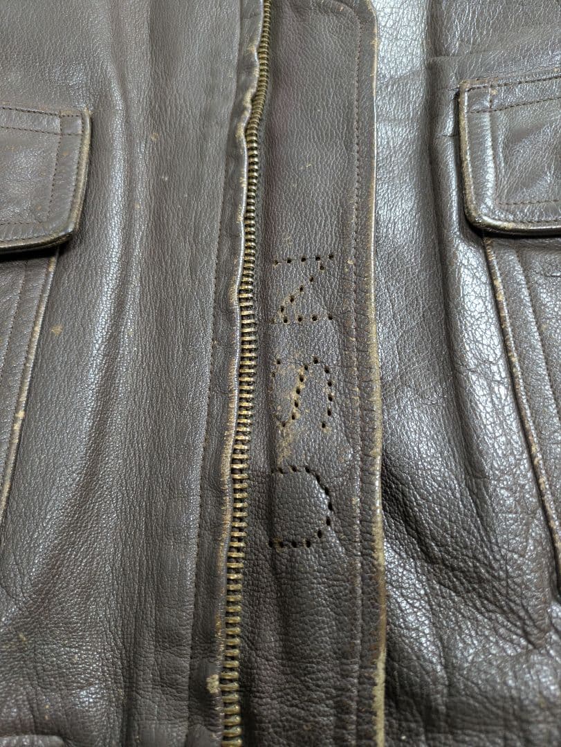 実物 60s サイズ42 G-1 USN レザージャケット