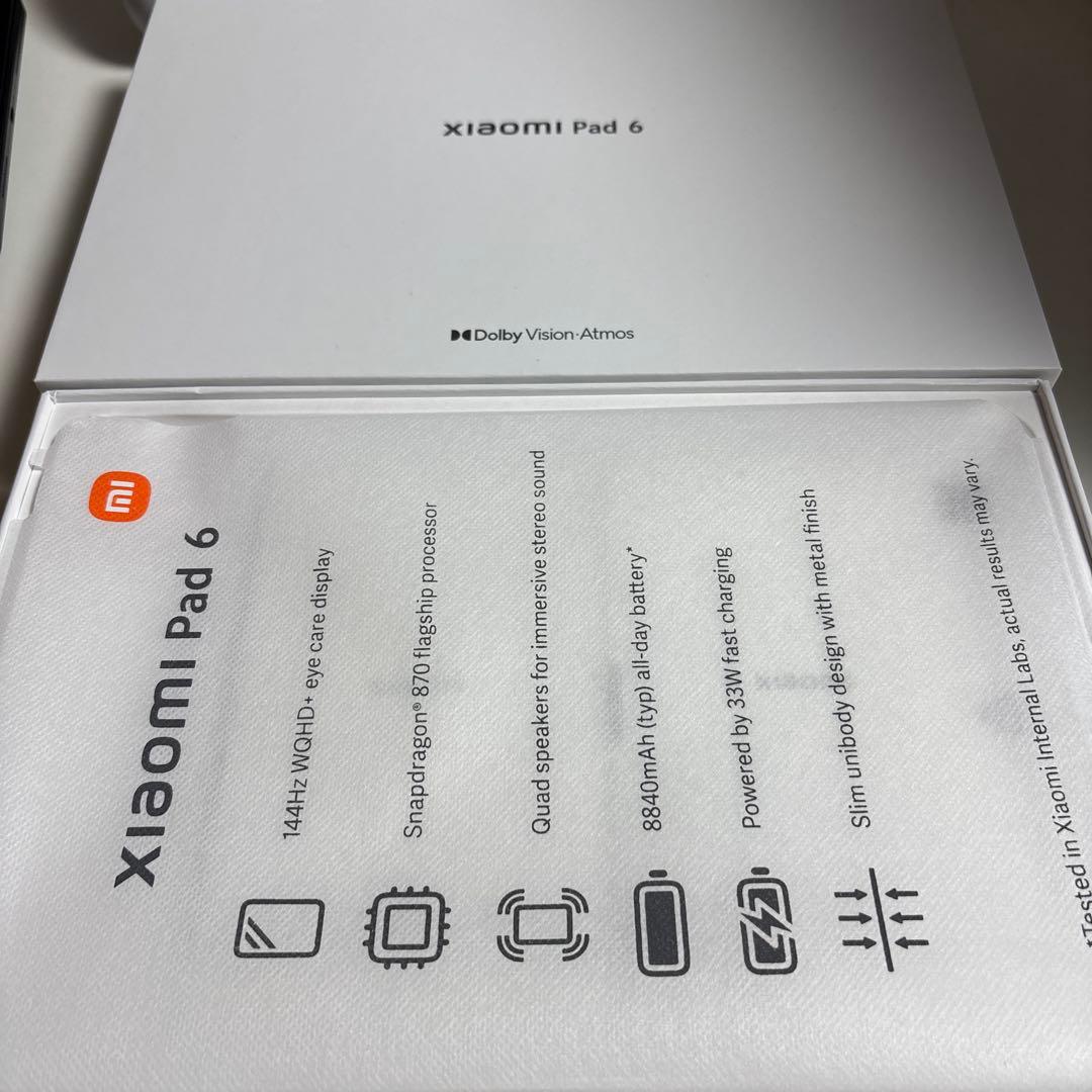中古 Xiaomi Pad 6 Gravity Gray ※充電器無し