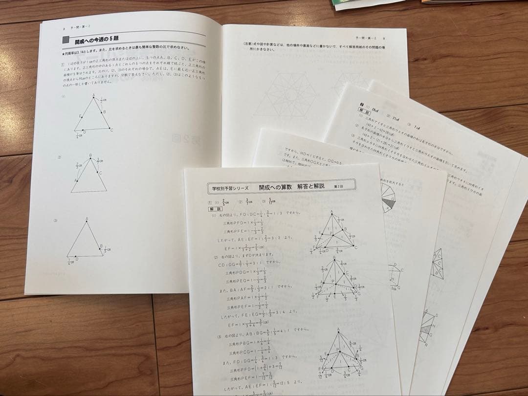 学校別学習シリーズ 開成への道 教材セット