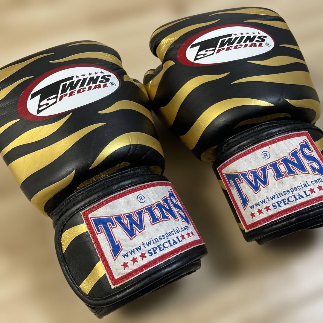 【美品】 正規 TWINS 本格ボクシンググローブ 本革製 12oz