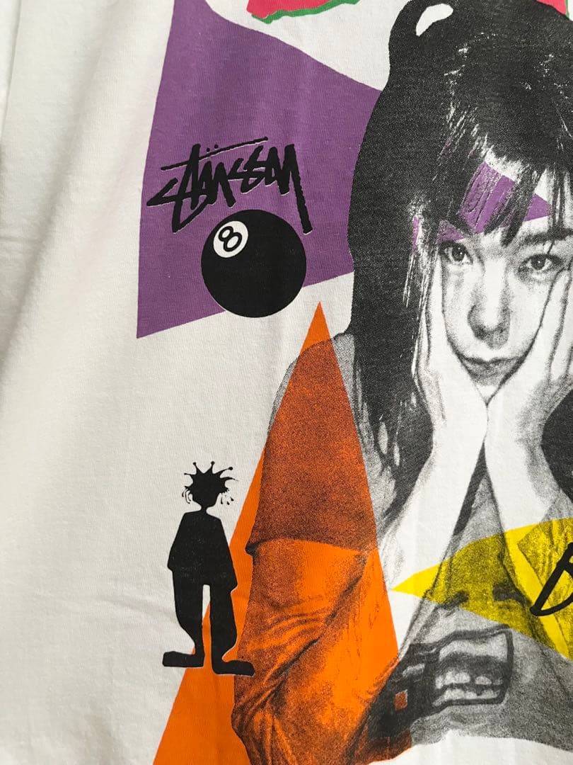 stussy bjork ビョーク　バンドTシャツ 半袖　白　XL