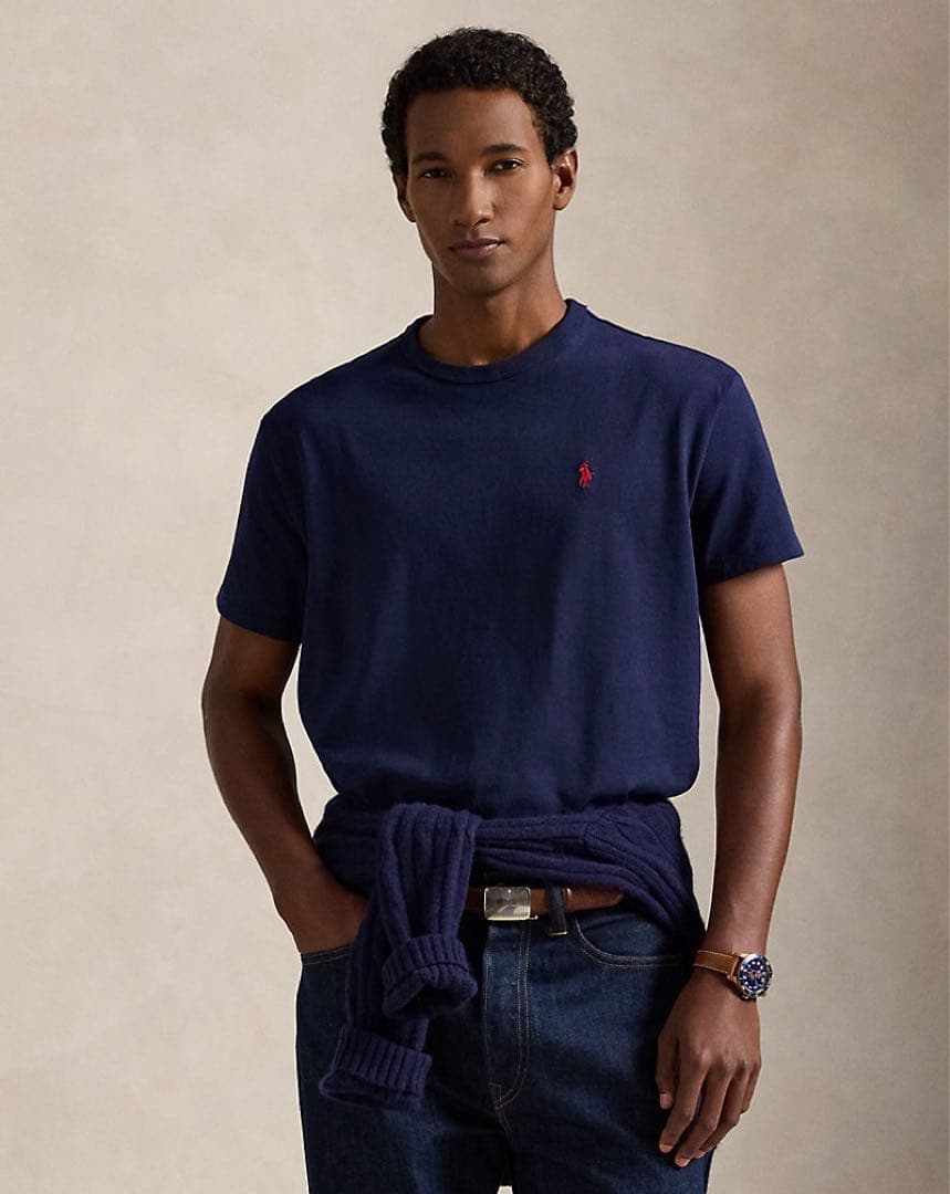 未使用品 Polo Ralph Lauren ジャージーTシャツ ネイビー L
