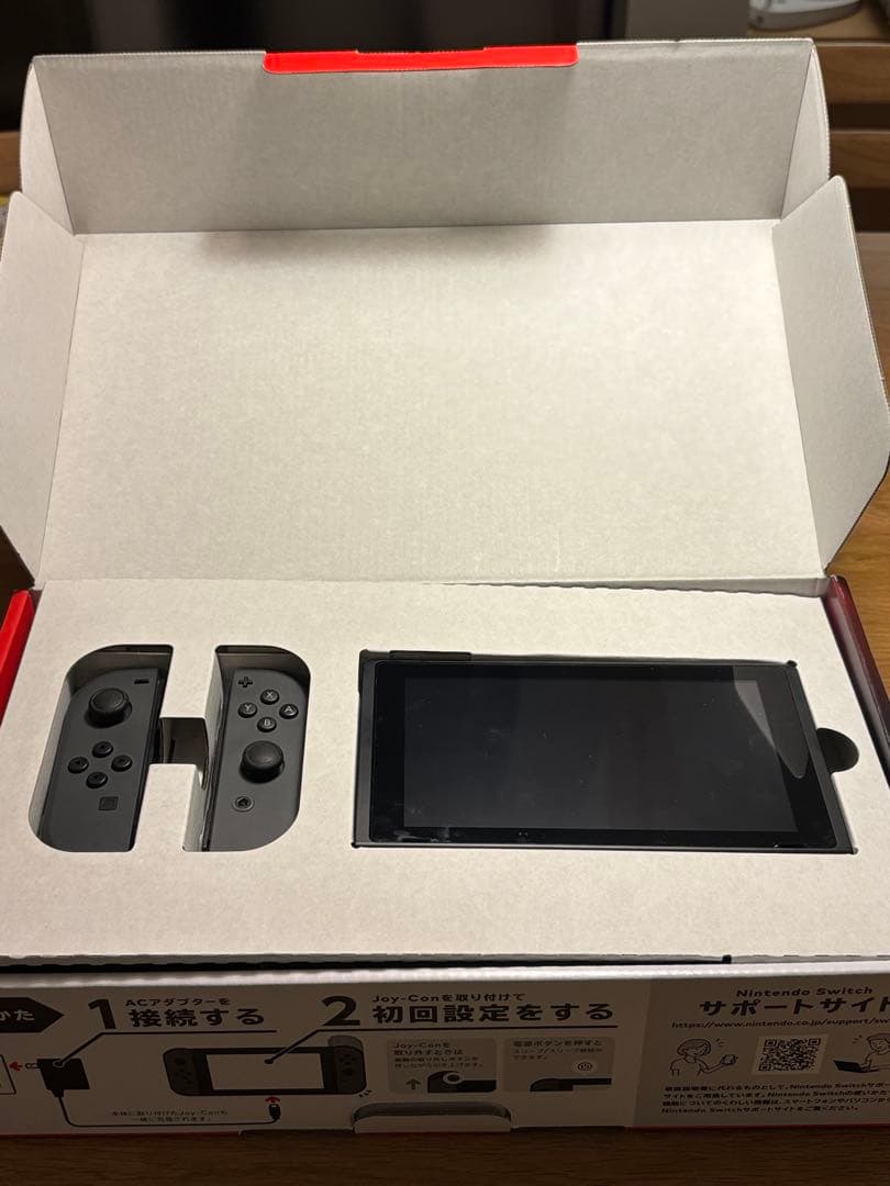 Nintendo Switch 本体 グレー Joy-Con、付属品、箱付き