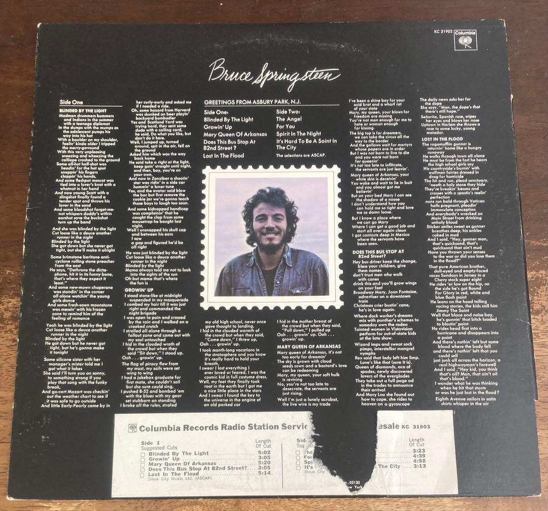 ◾️最高音質USオリジナルプロモ盤■BRUCE SPRINGSTEEN / ブルー