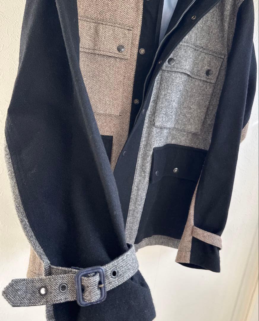 nanamica アシンメトリー GORETEXウールショートコート