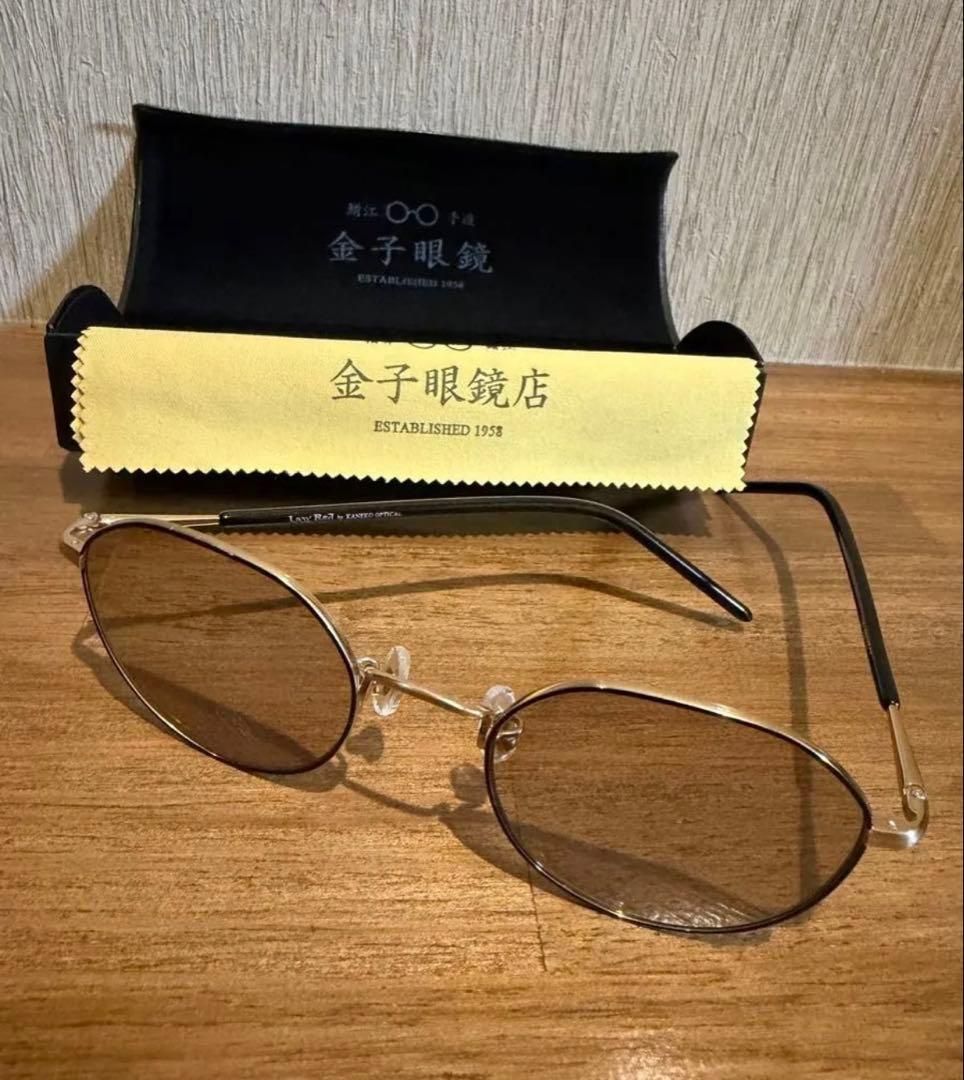 金子眼鏡サングラスLazy Red by KANEKO OPTICAL ゴールド