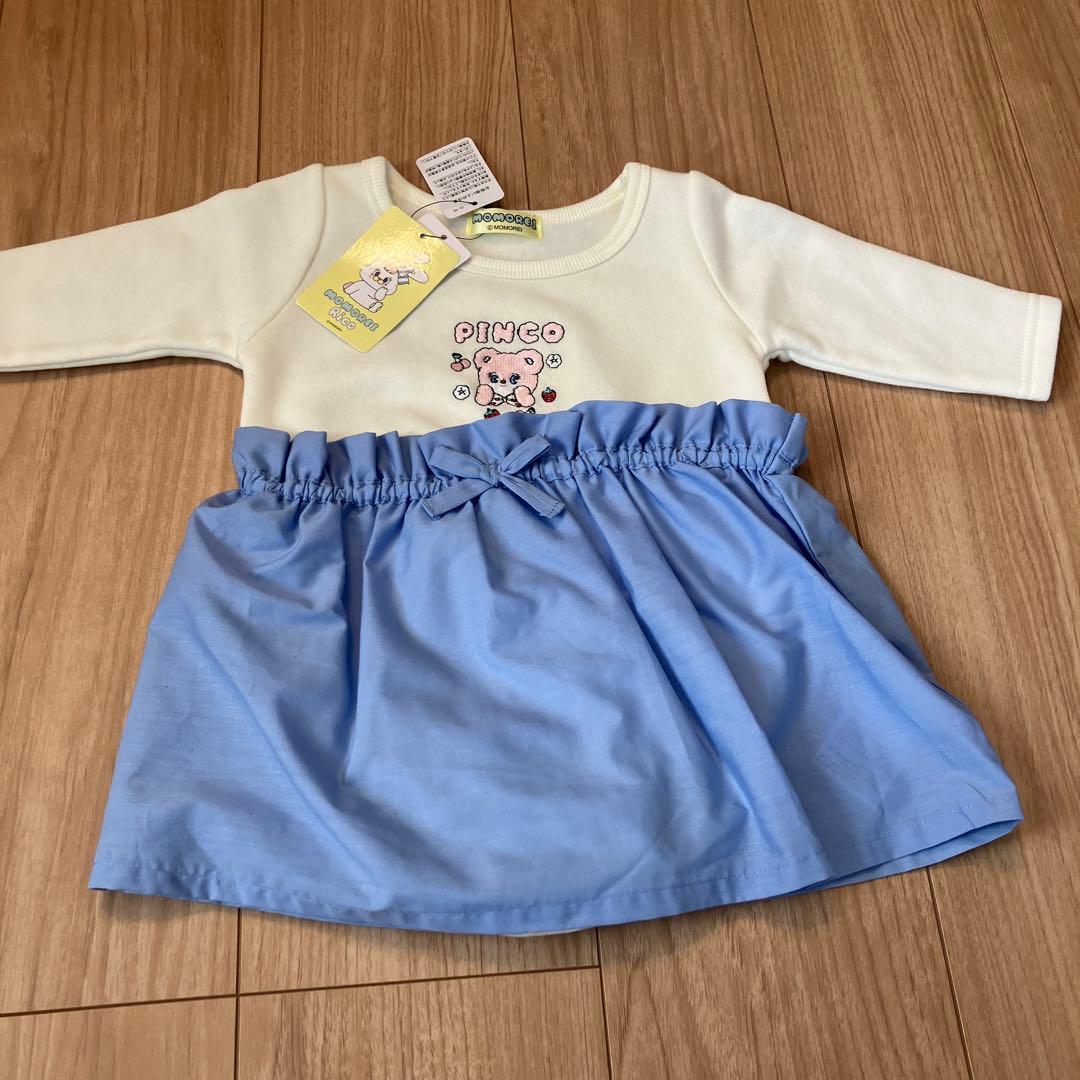 【新品未使用】冬服　女の子　ベビー　ジャンプスーツ　ロンパース　帽子　70サイズ