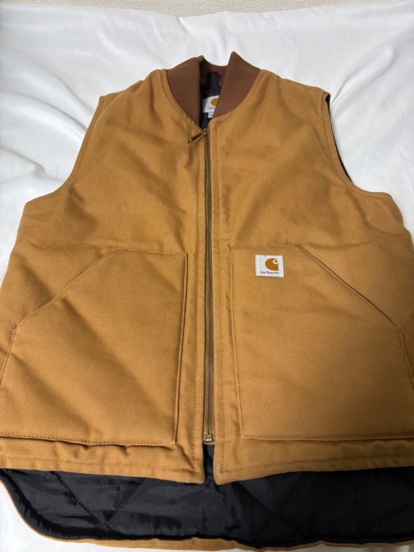 Carhartt V01 ダックワークベスト ブラウン サイズS メキシコ製