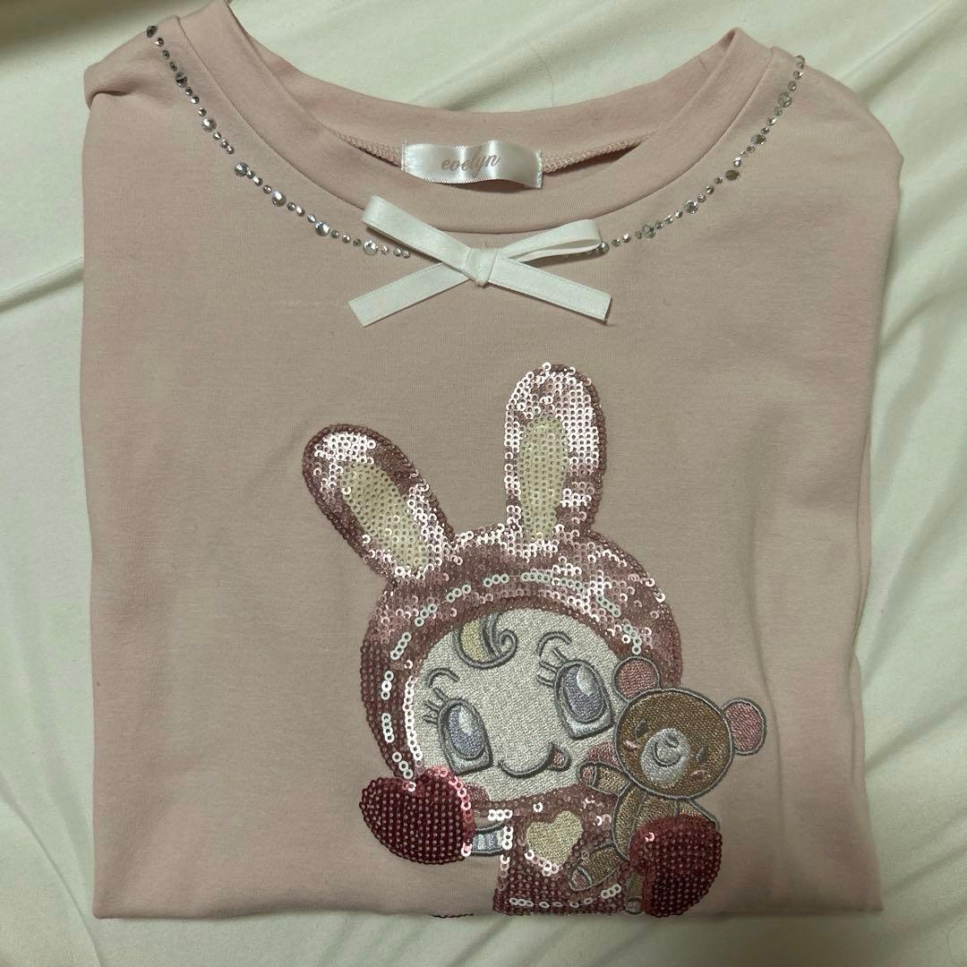 evelyn メゾピアノ べリエちゃん Tシャツ ピンク