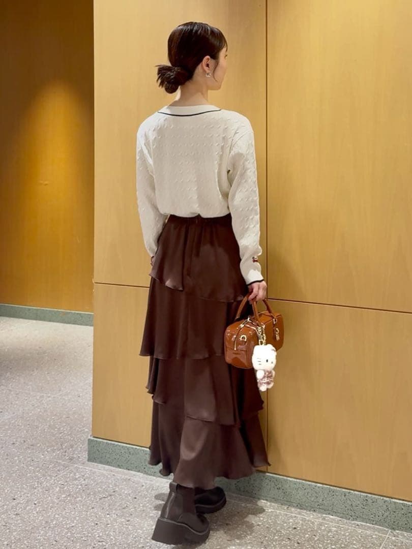 新作新品タグ付き　完売品　スナイデル♡ サテンナローティアードスカート