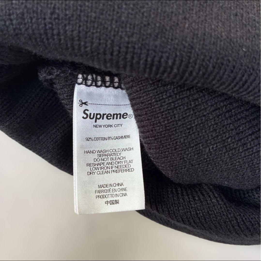 Supreme シュプリーム Big logo　ニット帽　新品　ブラック