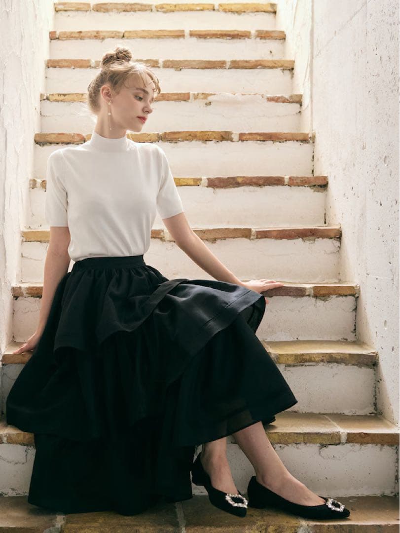 ツルバイマリコオイカワ スカート Marrieanne 36 BLACK 今季