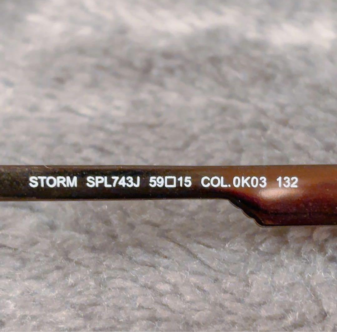 良品 POLICE STORM SPL743J サングラス チタン ブラウン