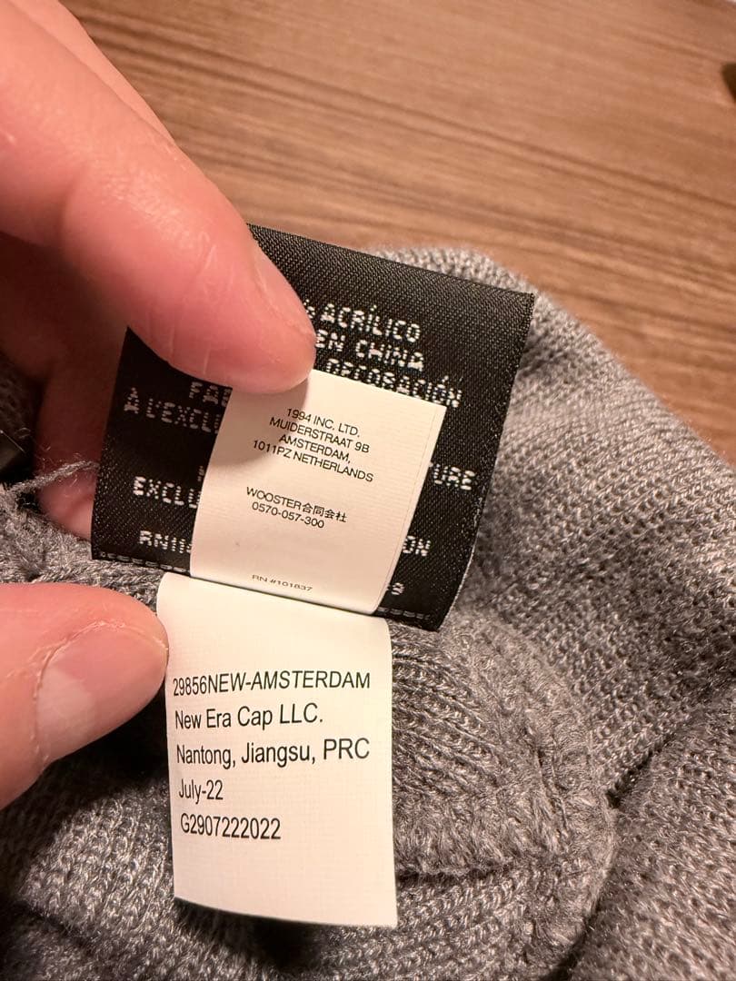 帽子 Supreme x new era box logo beanie grey