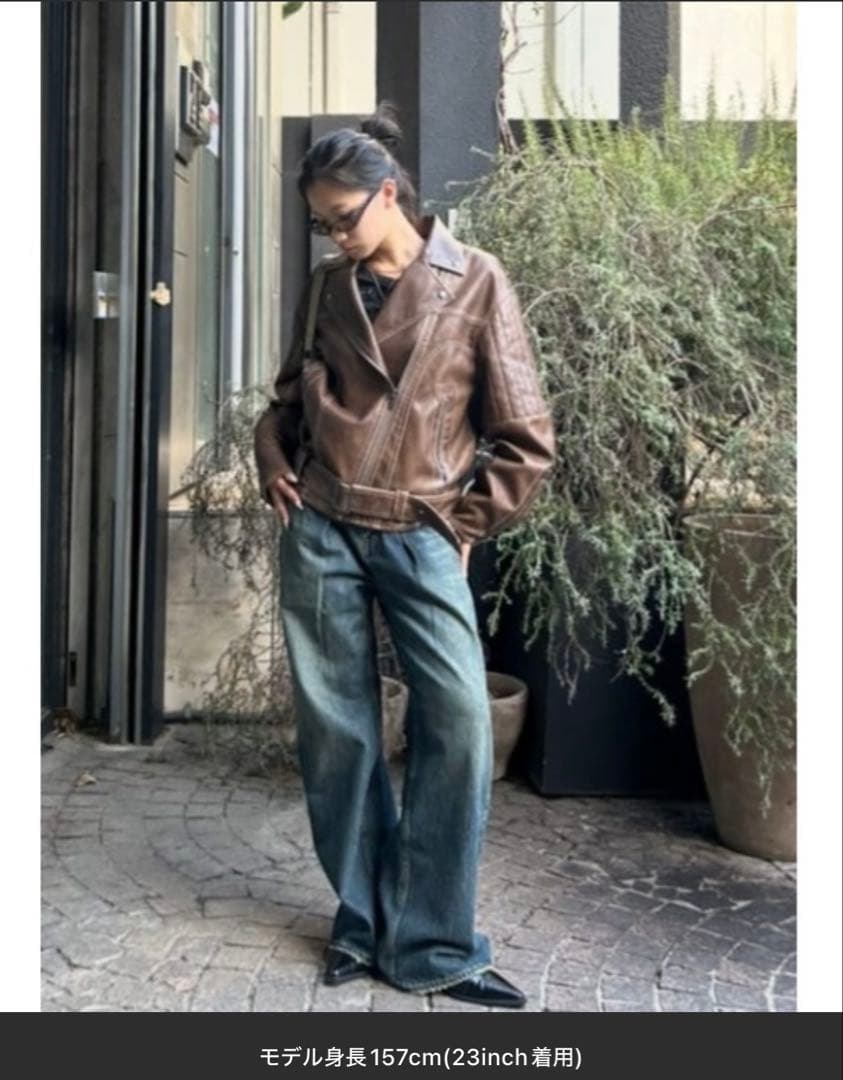 LAGUAGEM CLASSIC WASH TUCK デニム　22Inch