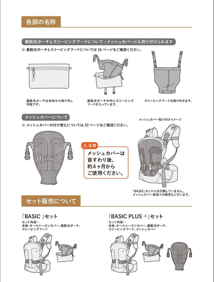 エアバギー AirBuggy 抱っこ紐 ベビーキャリア サンドアッシュ メッシュ