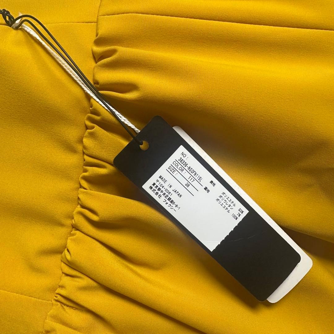 未使用 フォクシー FOXEY NEW YORK 半袖 ワンピ 美ライン 38