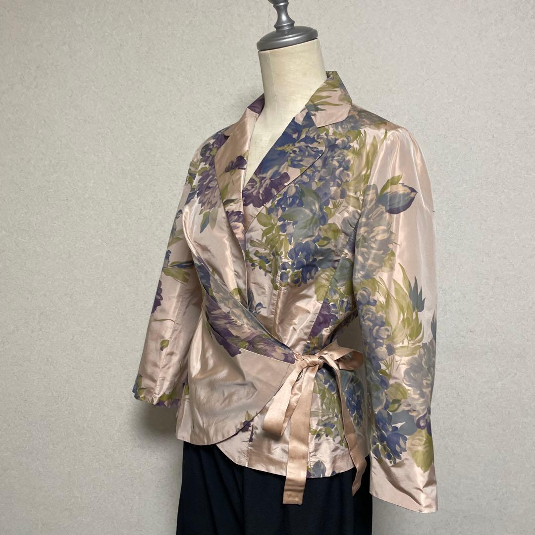 MaxMara フラワープリント シルク花柄ラップジャケット