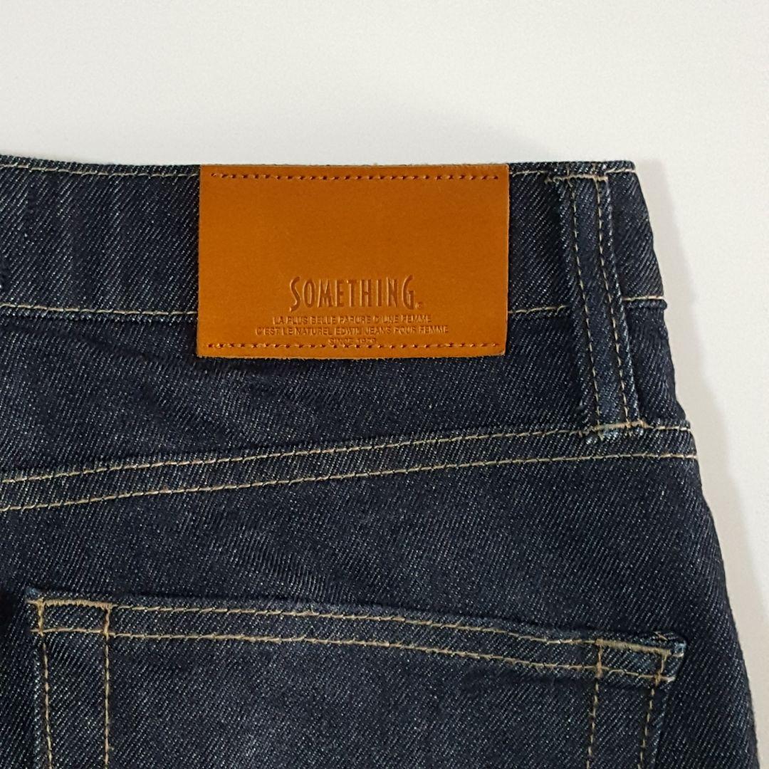 サムシング LISA WIDE ワイド デニムパンツ インディゴ 濃紺 Mサイズ
