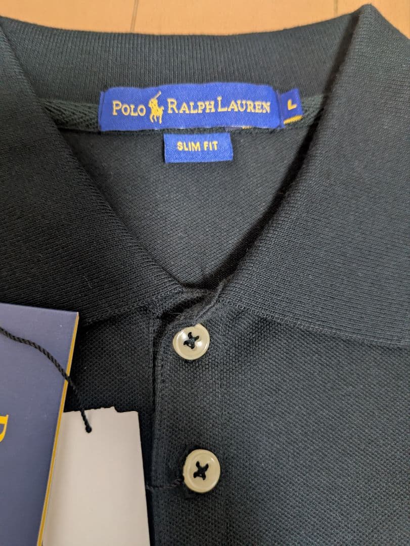 値下げ　新品　POLORALPHLAUREN　ポロシャツGOLDロゴ　Lサイズ