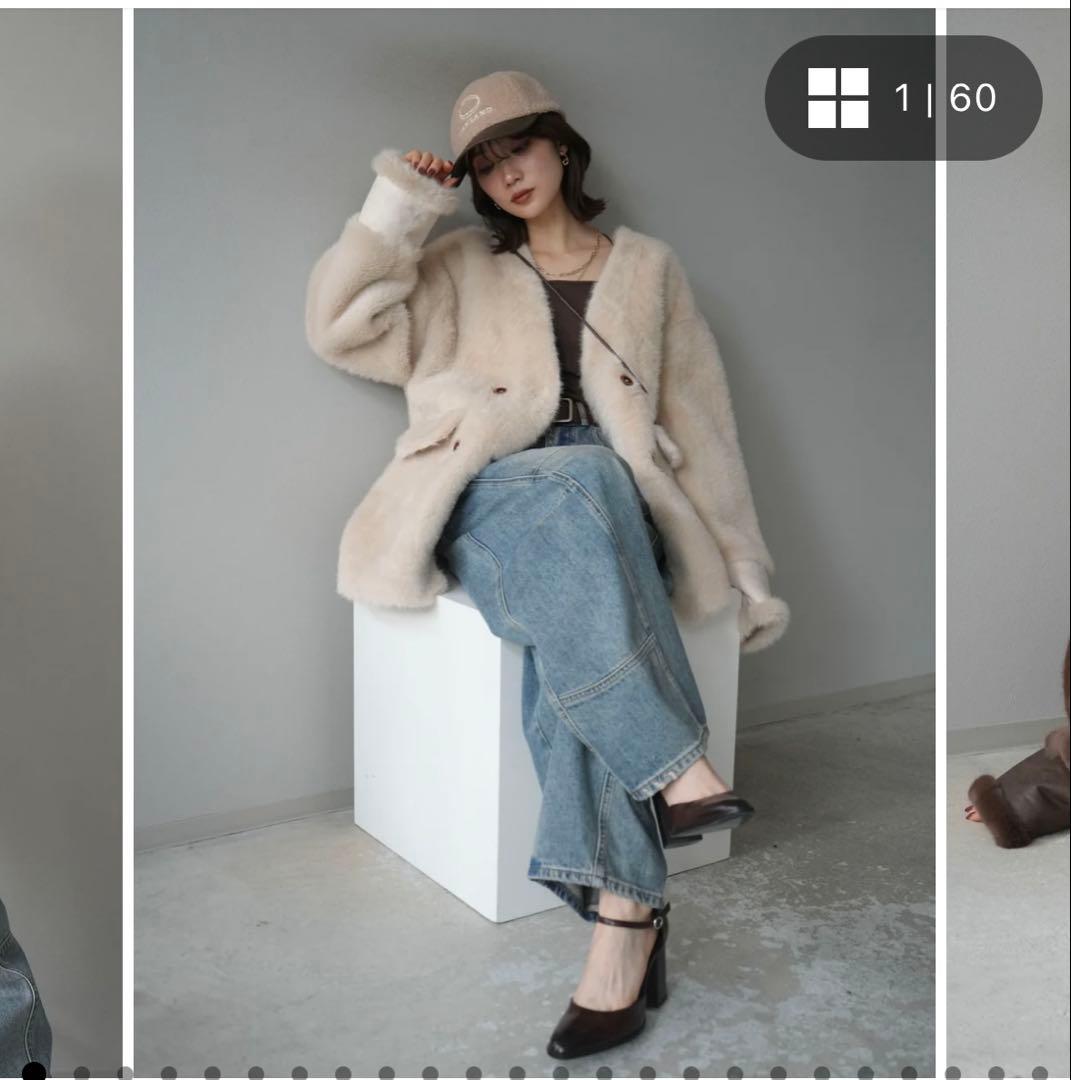 最終SALE♡ lumiere ベルト付き　カーブデニム