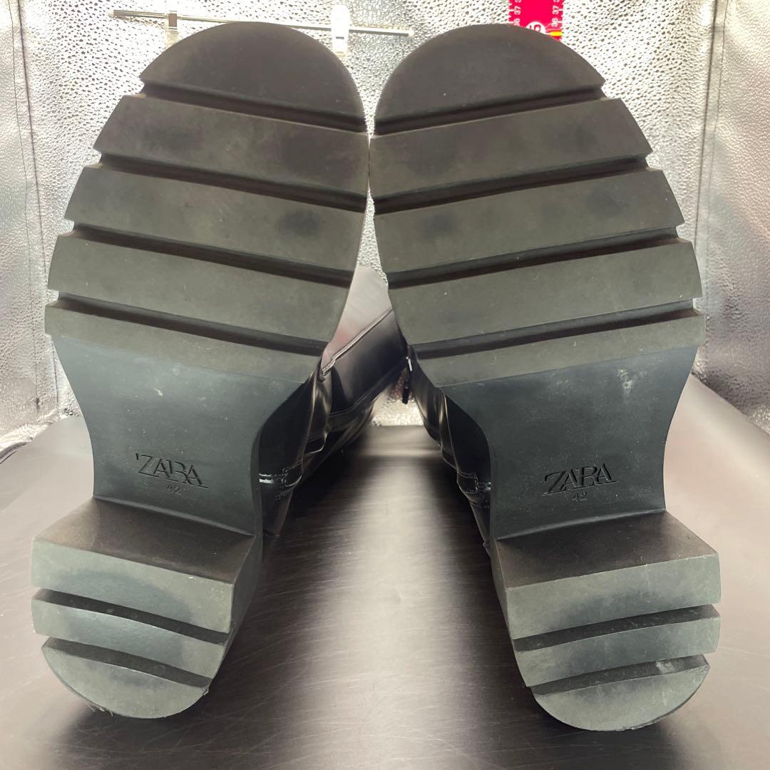 ZARA（ザラ）「ラグソールハイヒールブーツ」ロングブーツ　27.5㎝