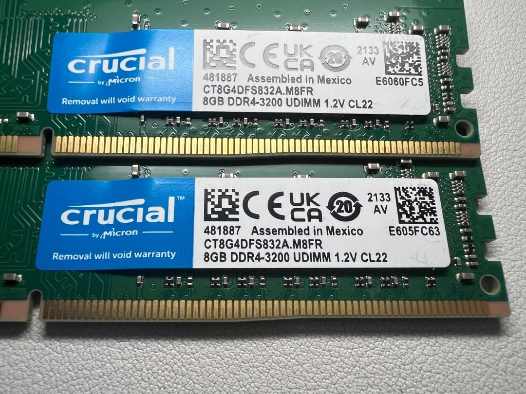 crucial DDR4 3200MHz 8G×2 CT8G4DFS832A