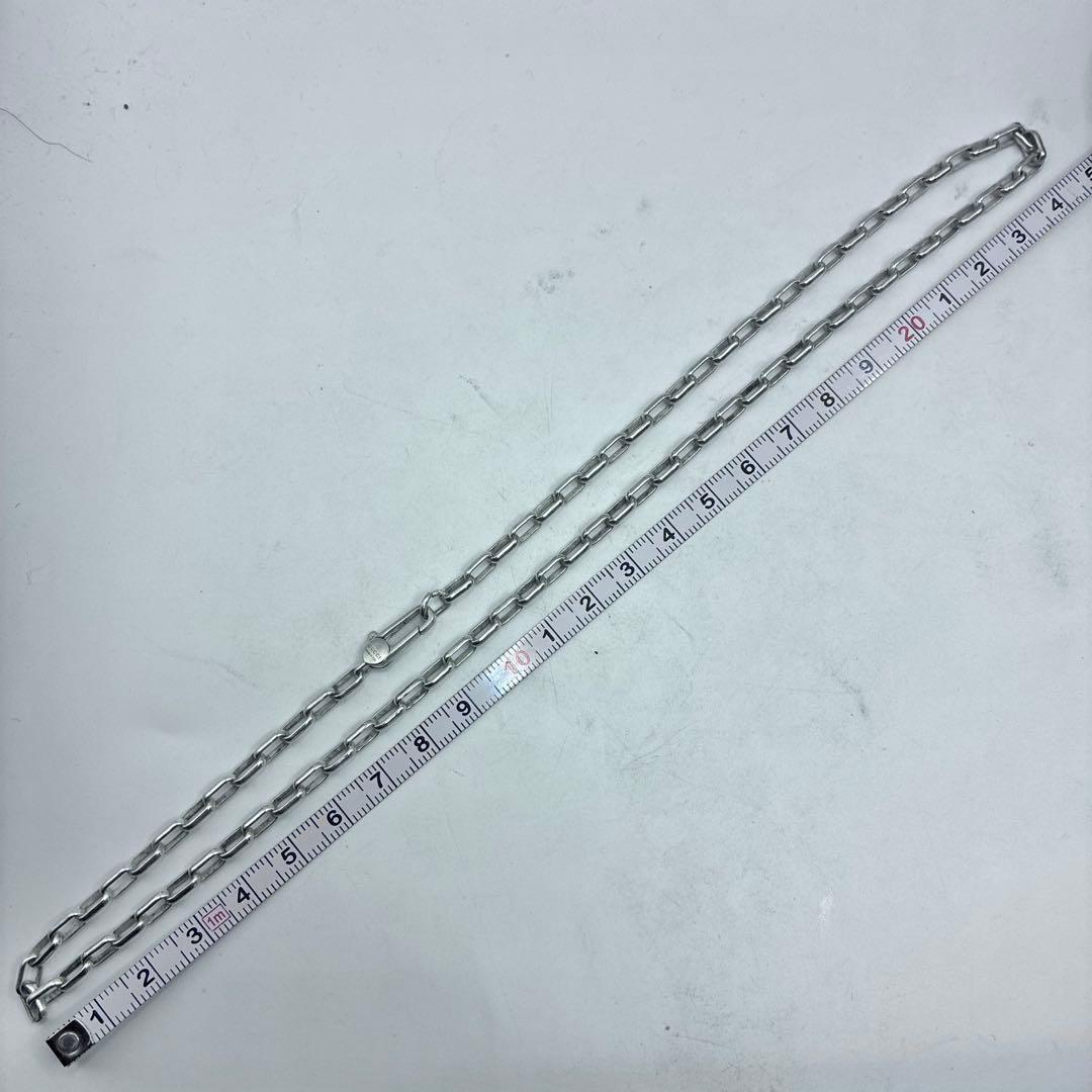 【50cm】グッチ　レクタングル　チェーンのみ　ネックレス　幅4mm　美品