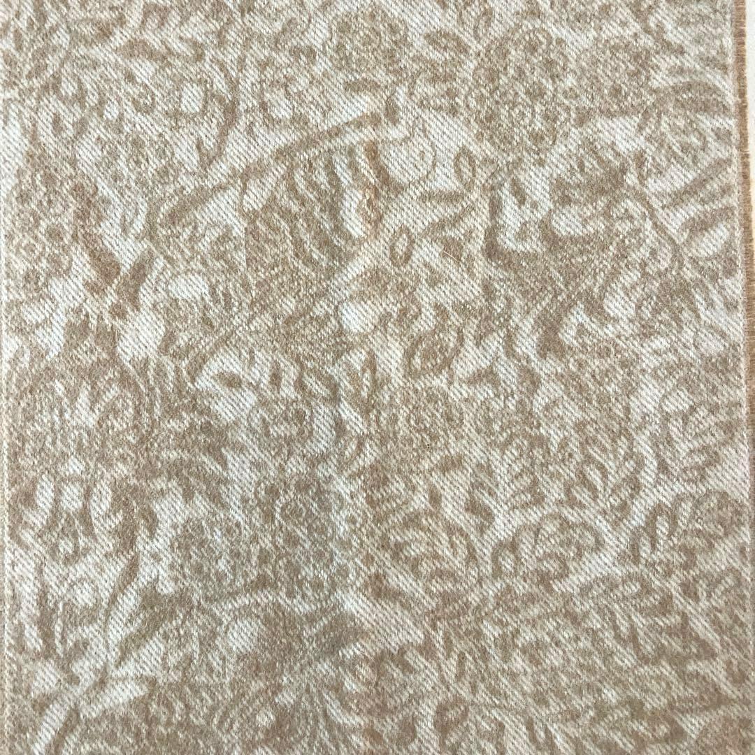 BURBERRY バーバリー　カシミヤ　マフラー　ベージュ　鳥　植物柄