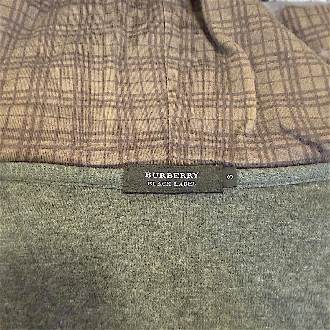 BURBERRY BLACK LABEL ウール ノバチェック フード パーカー