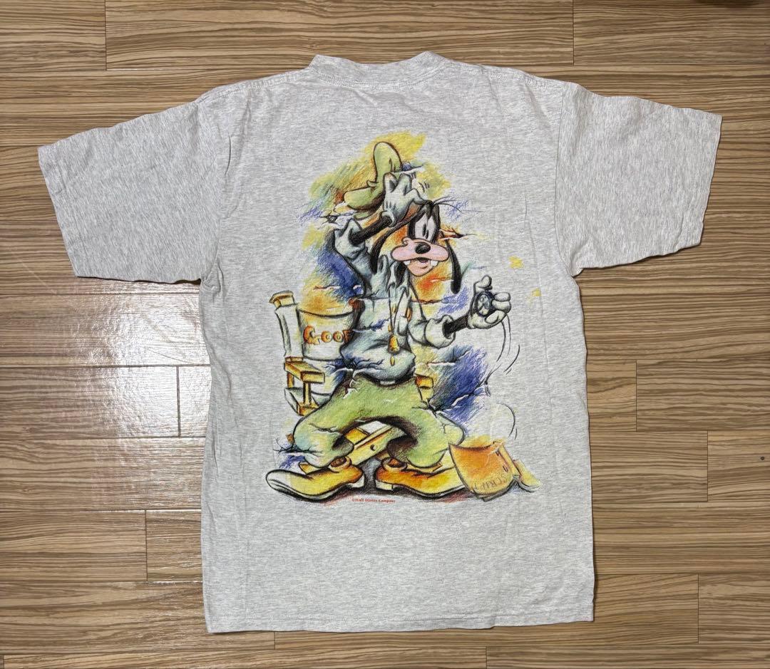 90s USA製 グーフィー Tシャツ グレー ハリウッドミッキー ディズニー