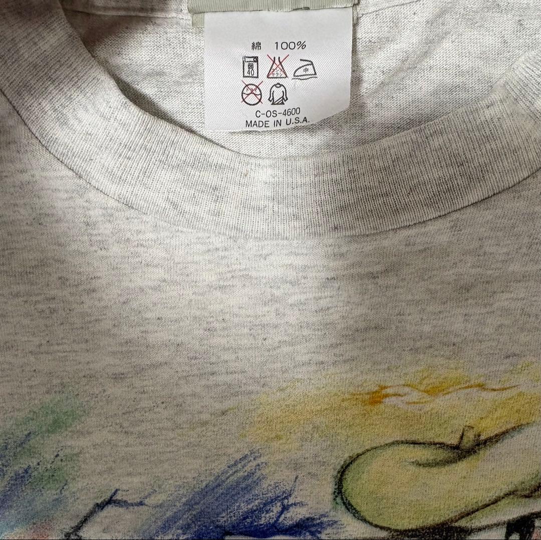 90s USA製 グーフィー Tシャツ グレー ハリウッドミッキー ディズニー